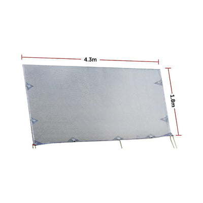 4.3m Caravan Privacy Screen Side Sunscreen Sun Shade for 15' Roll Out Awning