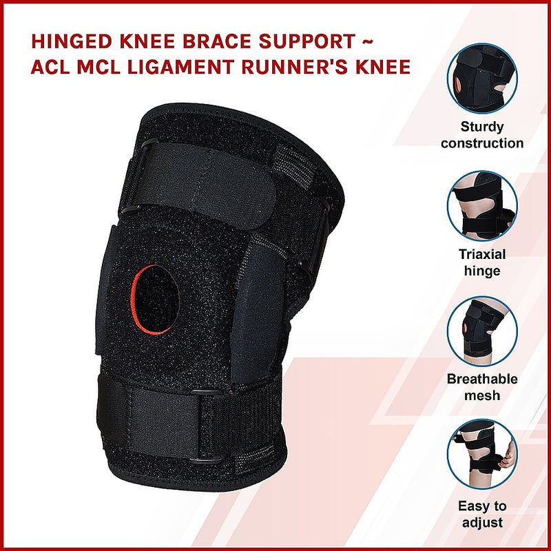 Hinged Knee Brace Support ~ ACL MCL ligament Runner&