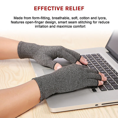 Arthritis Gloves Compression Joint Finger Hand Wrist Support Brace - Large