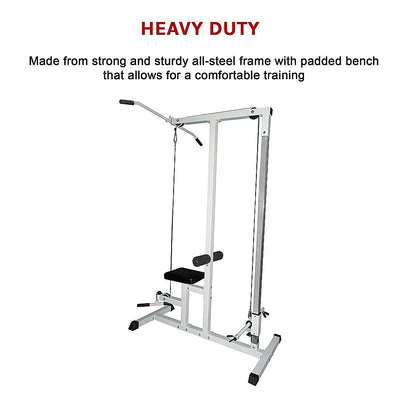 Home Fitness Multi Gym Lat Pull Down Workout Machine Bench Exercise