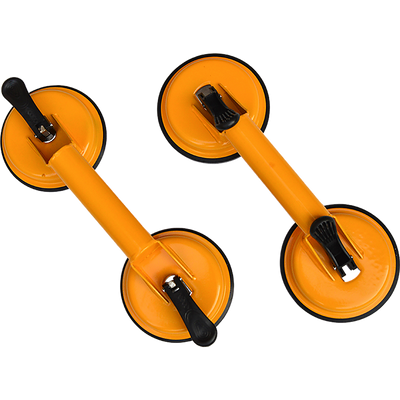 2x 100kg Aluminum Alloy Double Locking Suction Cup Glazer Glass Sucker Lifter