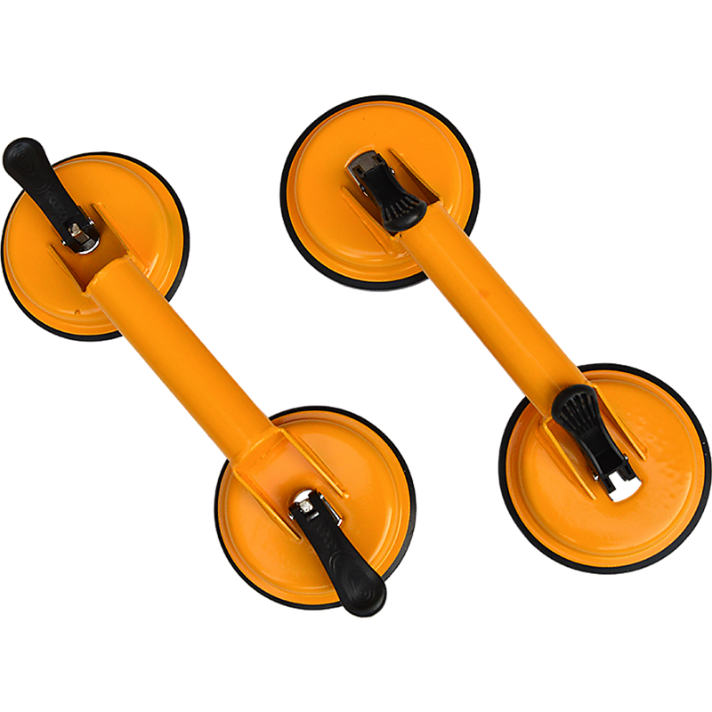 2x 100kg Aluminum Alloy Double Locking Suction Cup Glazer Glass Sucker Lifter