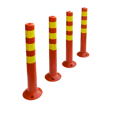 4x Plastic Traffic Bollard Barrier Post Crowd Control Safety