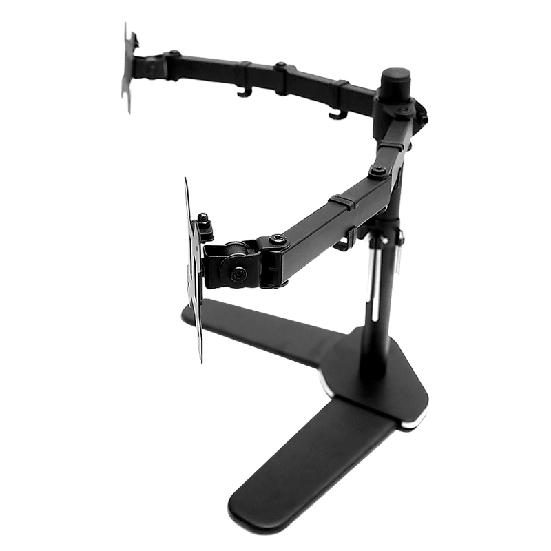 13"-27" Dual Screen Monitor Stand TV Bracket Computer Display Desk Mount Holder