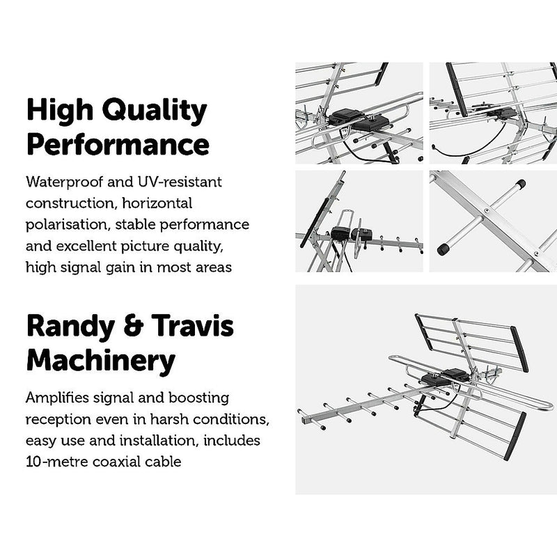 Digital TV Outdoor Antenna Aerial UHF VHF FM AUSTRALIAN Signal Amplifier Booster