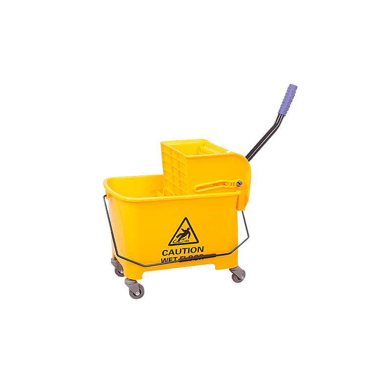 20L Deluxe Mop Wringer Bucket Side Press Janitor Commercial Cleaning
