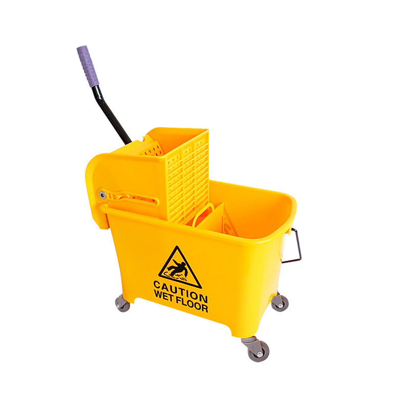 20L Deluxe Mop Wringer Bucket Side Press Janitor Commercial Cleaning