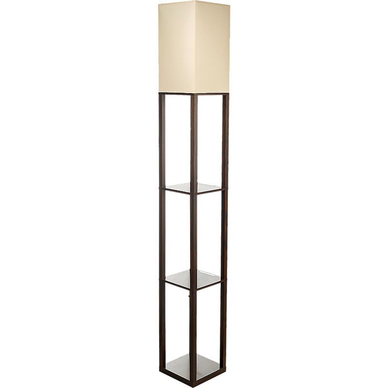 Shelf Floor Lamp - Shade Diffused Light Source with Open-Box Shelves