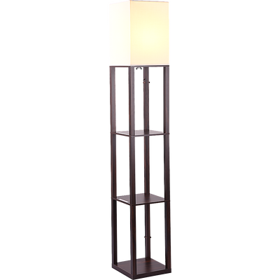 Shelf Floor Lamp - Shade Diffused Light Source with Open-Box Shelves