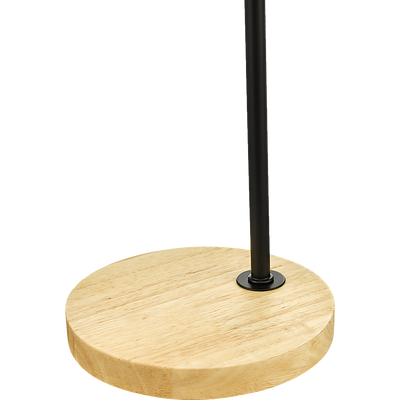 Modern Table lamp Desk Light Timber Base Bedside Bedroom Black