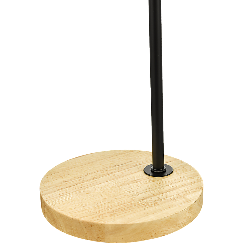 Modern Table lamp Desk Light Timber Base Bedside Bedroom Black