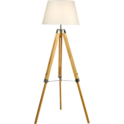 Modern Floor Lamp Wood Tripod Home Bedroom Reading Light 145cm