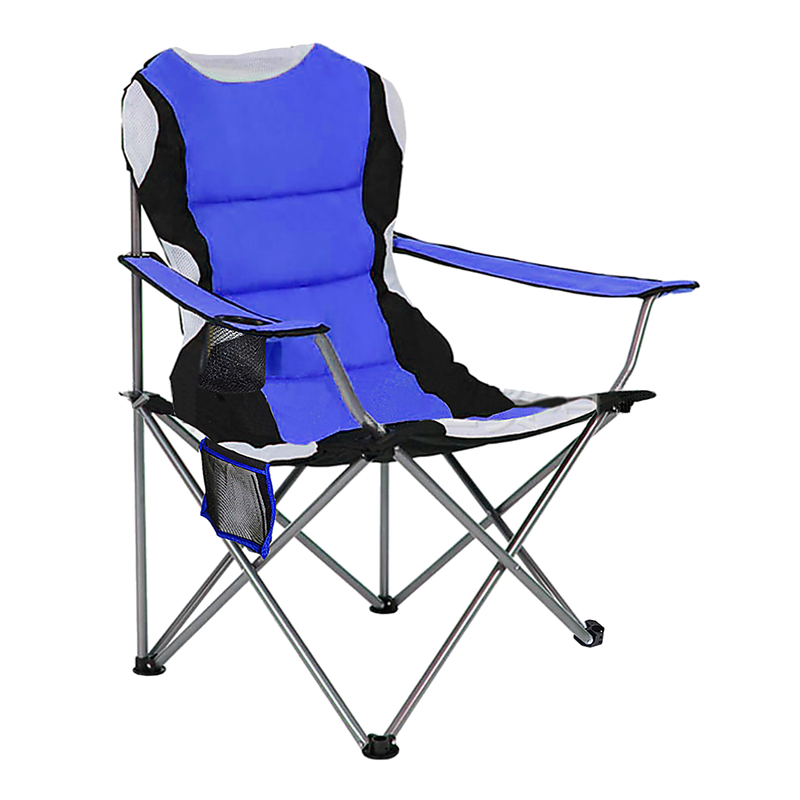 2x Folding Camping Arm Chairs Portable Outdoor Garden Fishing Tourer