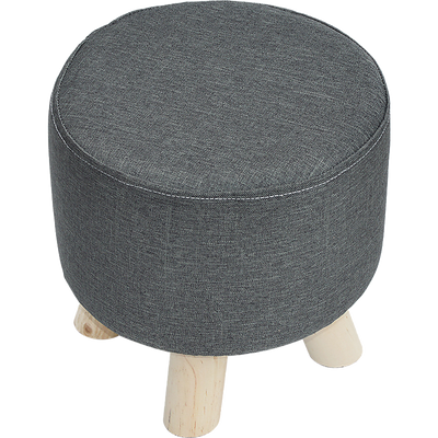 Fabric Ottoman Foot Stool Rest Pouffe Footstool Wood Storage Padded Seat