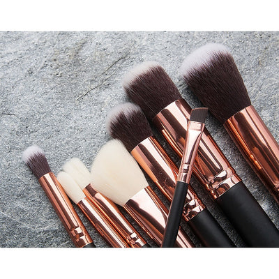 Soft 15Pcs Pro Face Powder Makeup Brushes Set Eyeshader Blending Highlight Tools