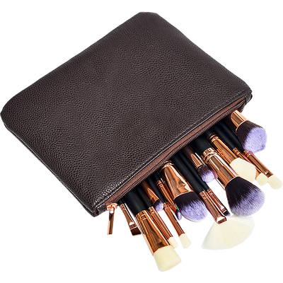 Soft 15Pcs Pro Face Powder Makeup Brushes Set Eyeshader Blending Highlight Tools