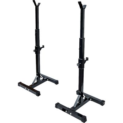 Pair of Adjustable Squat Rack Sturdy Steel Barbell Bench Press Stands GYM/HOME