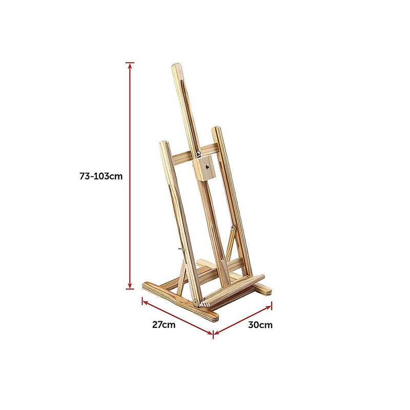 Tabletop Easel Wood Studio H-Frame Artist Art Display Painting Shop Tripod Stand Wedding