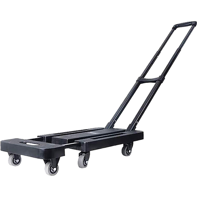 Foldable Hand Flatbed Trolley Cart 6 x 360 Degree Rotating Wheels with Maximum Load 200Kg