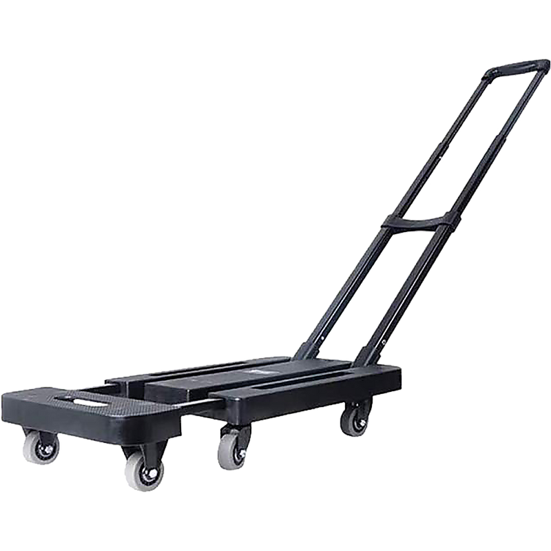 Foldable Hand Flatbed Trolley Cart 6 x 360 Degree Rotating Wheels with Maximum Load 200Kg