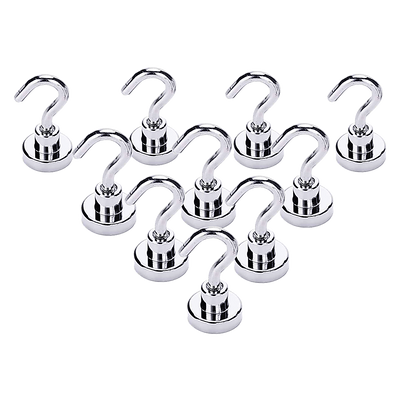 10x Strong Rare Earth N38 Neodymium Magnetic Hanger Holder 10kg Magnet Hooks