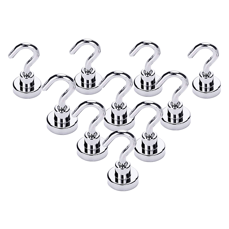 10x Strong Rare Earth N38 Neodymium Magnetic Hanger Holder 10kg Magnet Hooks