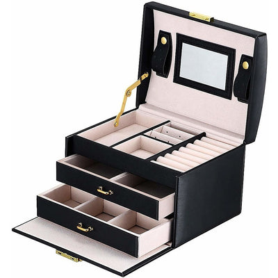 Jewellery Storage Box Girls Rings Necklaces Display Organiser Storage Case