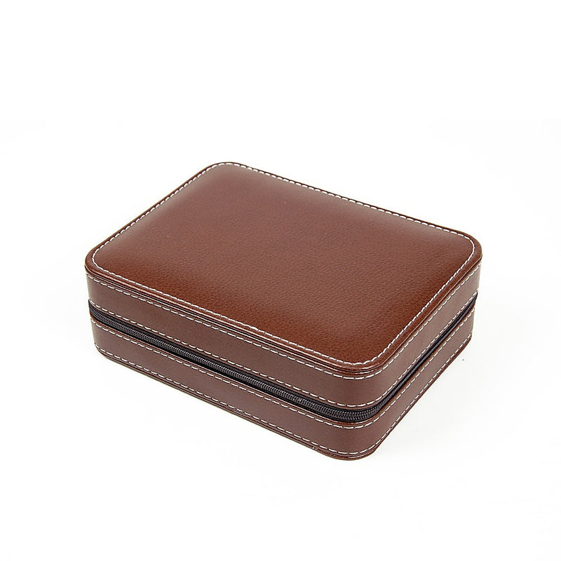 4 Watch Box Display Travel Case PU Leather