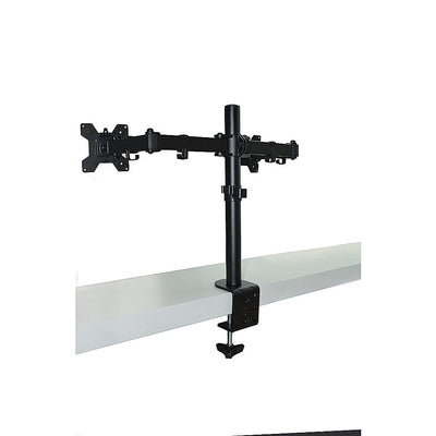 Dual LCD Monitor Desk Mount Stand Adjustable Fits 2 Screens Up To 27"