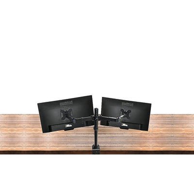 Dual LCD Monitor Desk Mount Stand Adjustable Fits 2 Screens Up To 27"