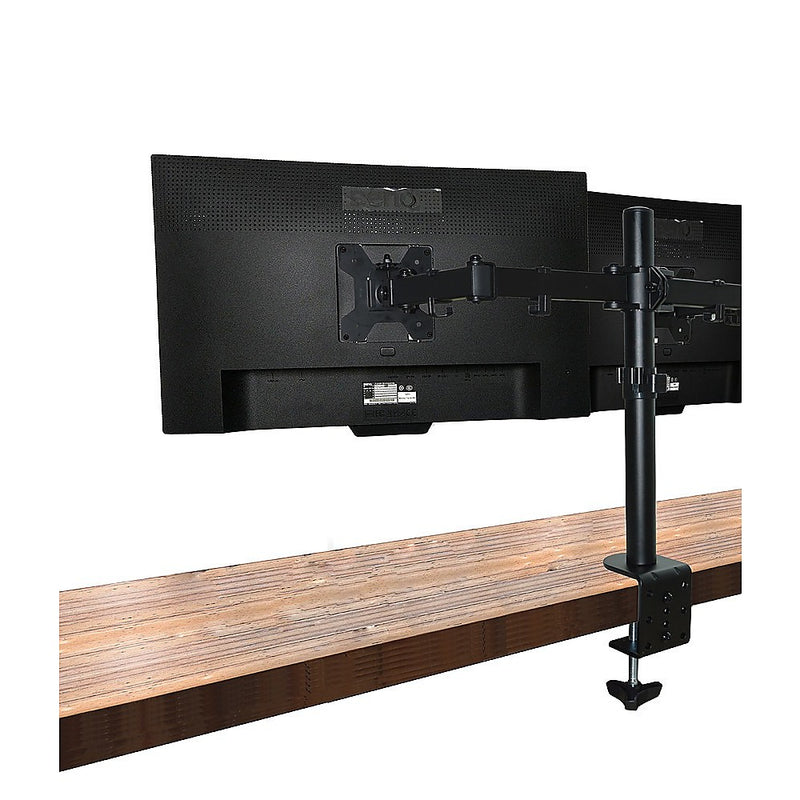 Dual LCD Monitor Desk Mount Stand Adjustable Fits 2 Screens Up To 27"