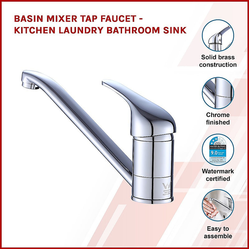 Basin Mixer Tap Faucet -Kitchen Laundry Bathroom Sink