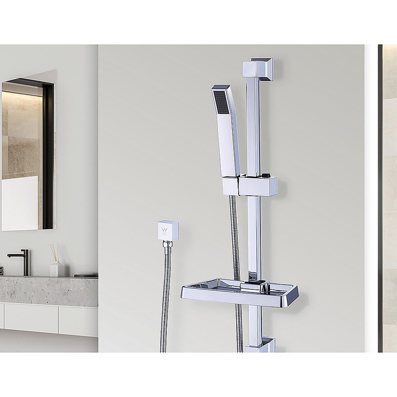 Hand Held Shower Rail Soap Dish Bathroom Set