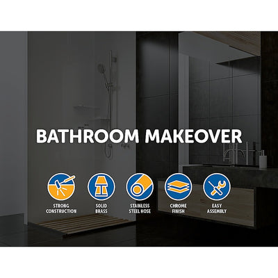 Hand Held Shower Rail Soap Dish Bathroom Set