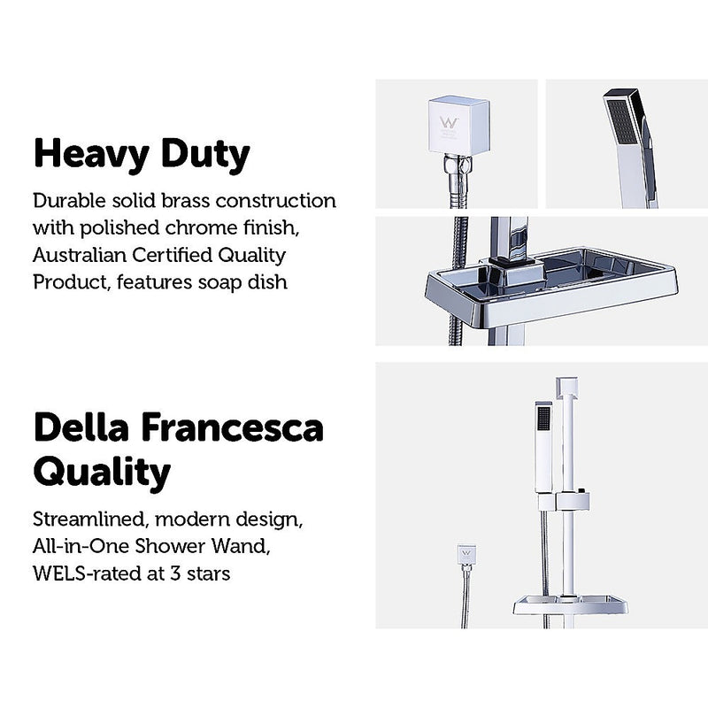 Hand Held Shower Rail Soap Dish Bathroom Set