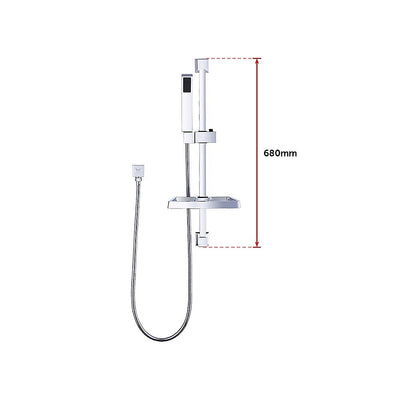 Hand Held Shower Rail Soap Dish Bathroom Set