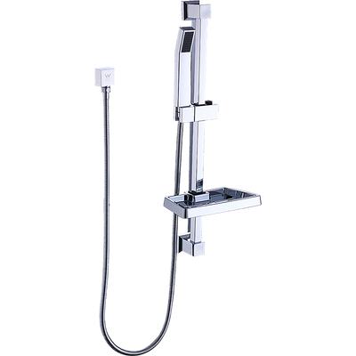 Hand Held Shower Rail Soap Dish Bathroom Set