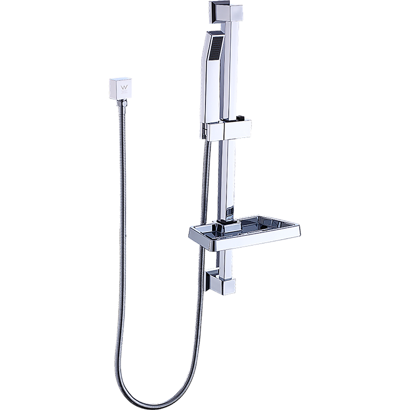 Hand Held Shower Rail Soap Dish Bathroom Set