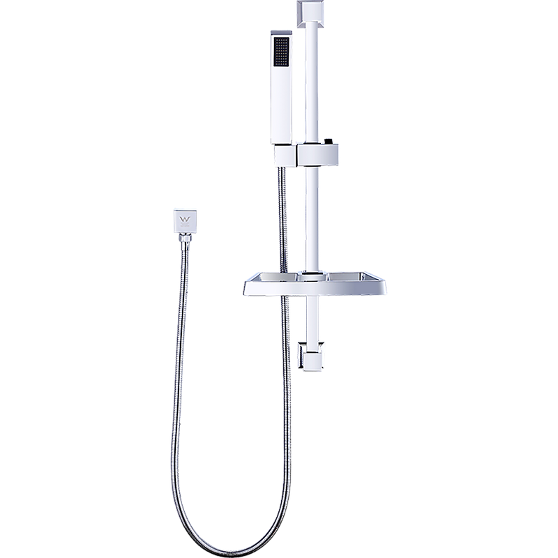 Hand Held Shower Rail Soap Dish Bathroom Set