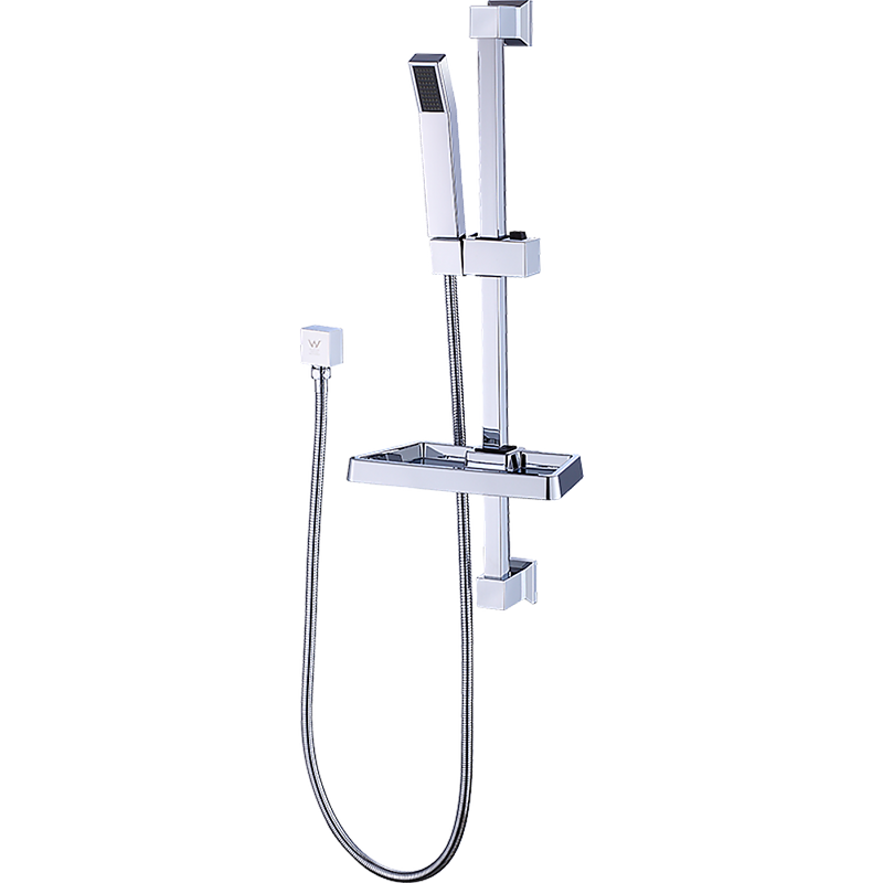 Hand Held Shower Rail Soap Dish Bathroom Set