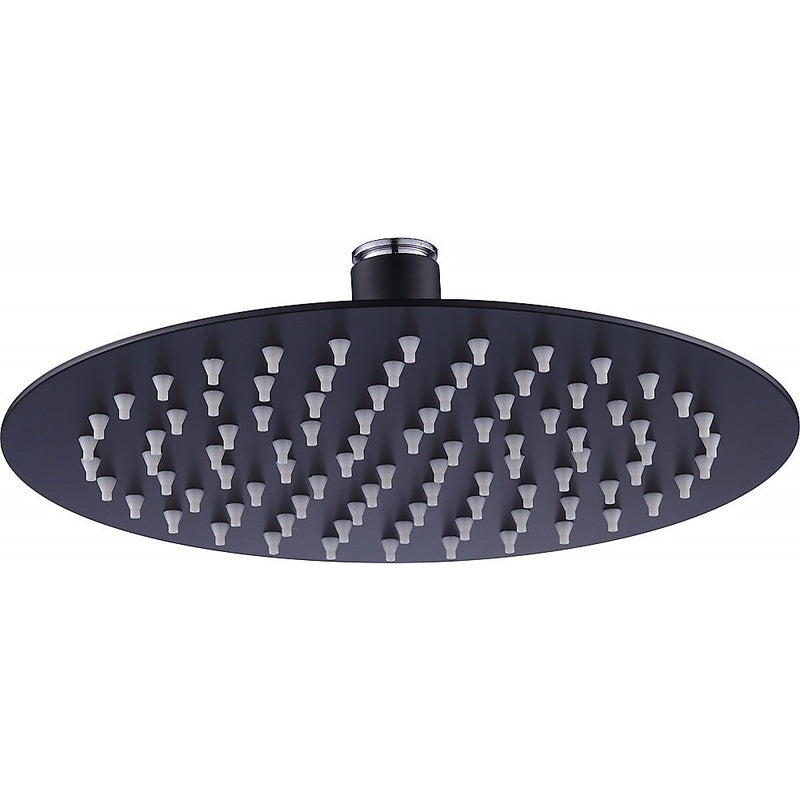 200mm Shower Head Round 304SS Electroplated Matte Black Finish