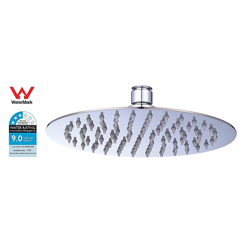 200mm Shower Head Round 304SS Polished Chrome Finish
