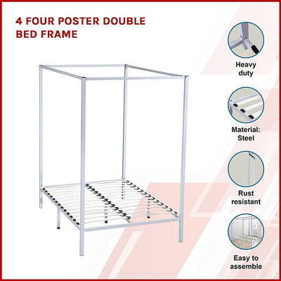 4 Four Poster Double Bed Frame