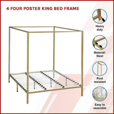 4 Four Poster King Bed Frame