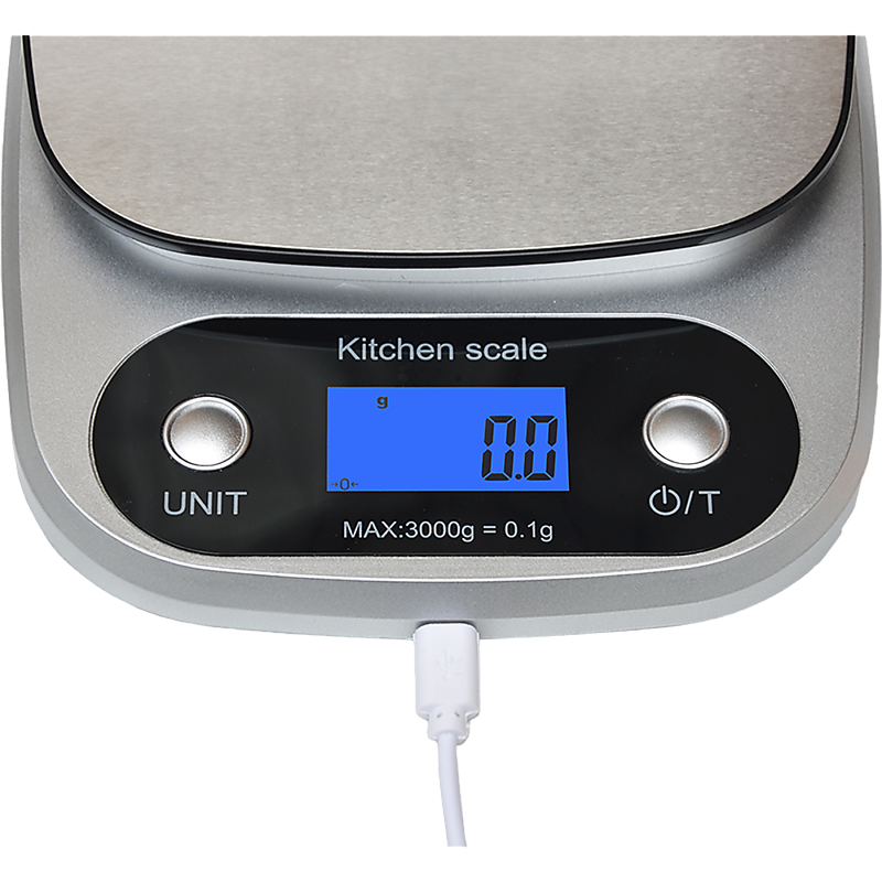 0.1g High Precision Kitchen Scale Rechargable Food Scale Digital 3KG