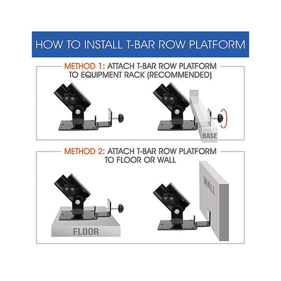 T Bar Row Landmine Platform 360-degree Swivel Fits 1", 2" Olympic Bars