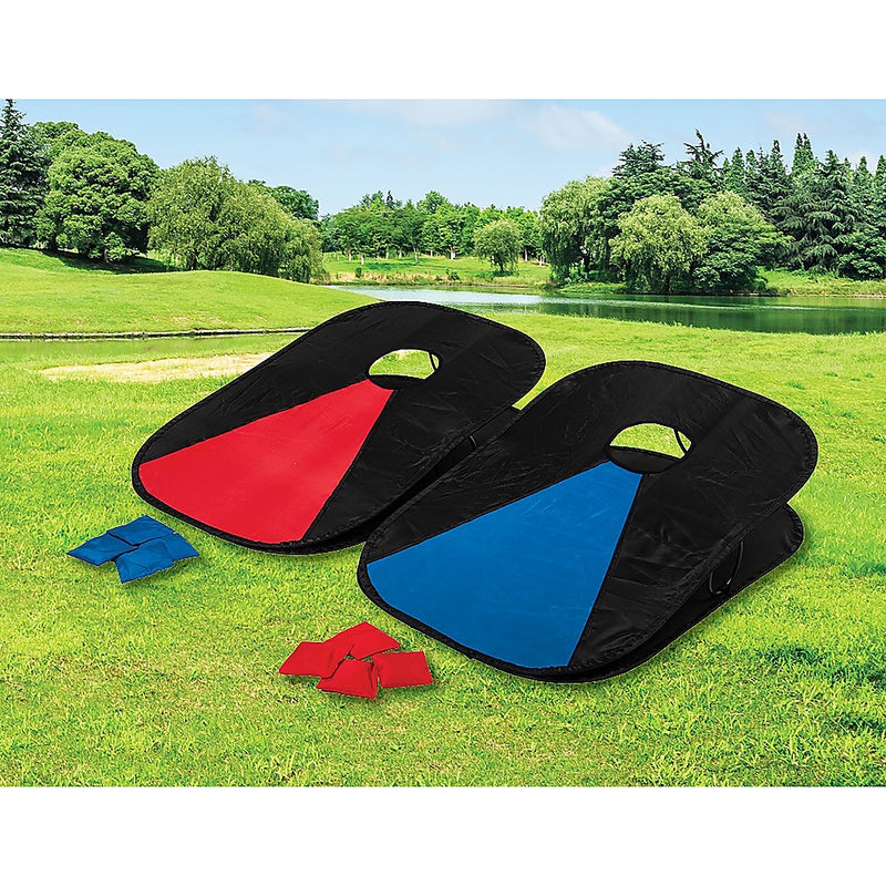 Collapsible Portable Corn Hole Boards With 8 Cornhole Bean Bags, Carry Case