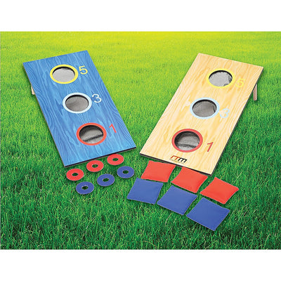 2-in-1 Three-Hole Bags and Washer Toss Combo Cornhole Portable Outdoor Games