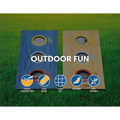 2-in-1 Three-Hole Bags and Washer Toss Combo Cornhole Portable Outdoor Games