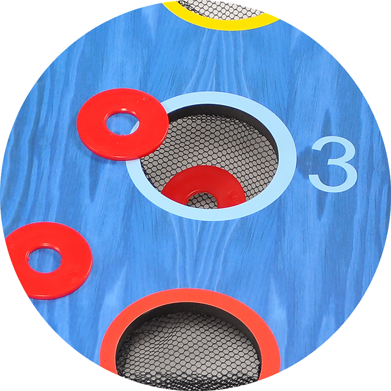 2-in-1 Three-Hole Bags and Washer Toss Combo Cornhole Portable Outdoor Games